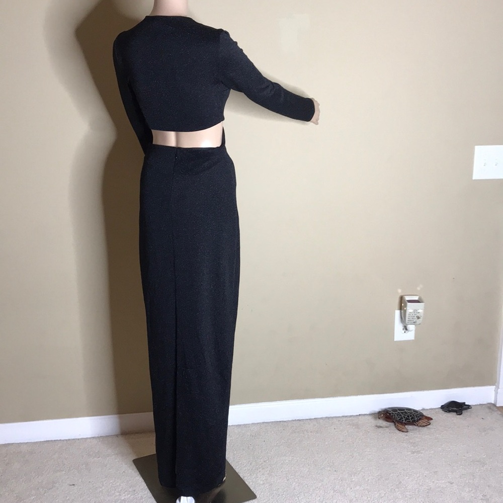 Express Long Black Dress Size 4 Lower Back Out - Picture 7 of 8